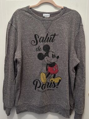 Hello from Paris Disney EPCOT World Showcase Mickey Mouse Sweatshirt